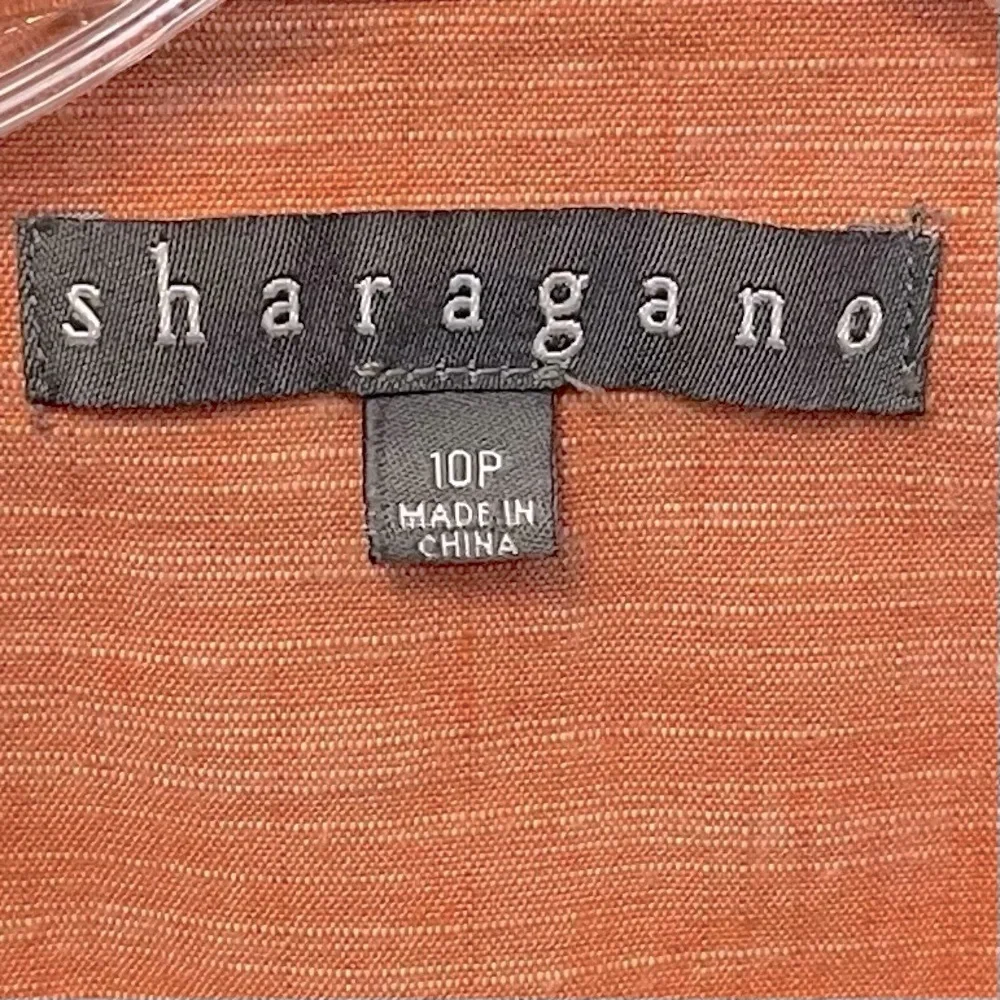 Sharagano New York Women’s Sleeveless Belted Shirt Dress Sz 10P - Picture 3 of 8